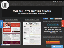 Tablet Screenshot of loftresumes.com